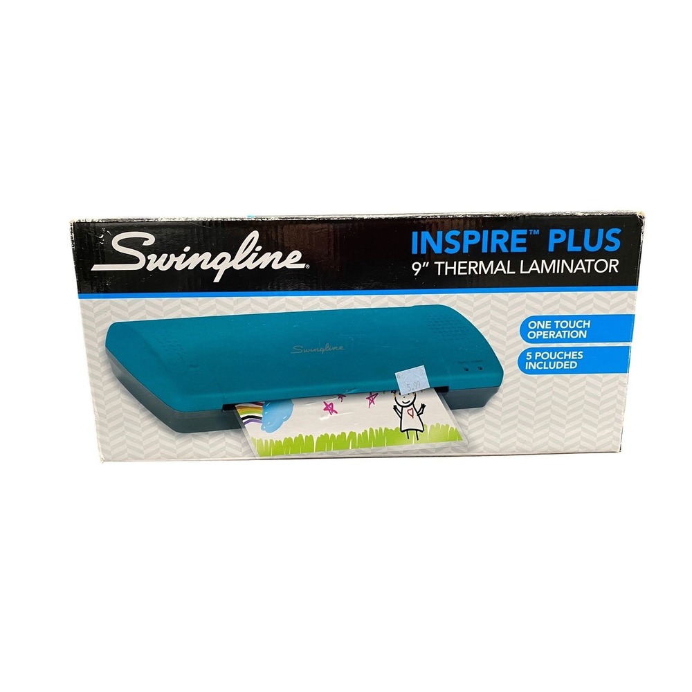Swingline Inspire Plus 9 Inch Thermal Laminator Teal Blue 1701857EC One Touch‎
